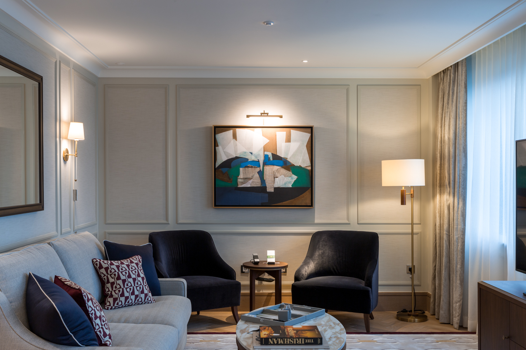 Fitzia's work in one of the suites at the Carlton Tower in London