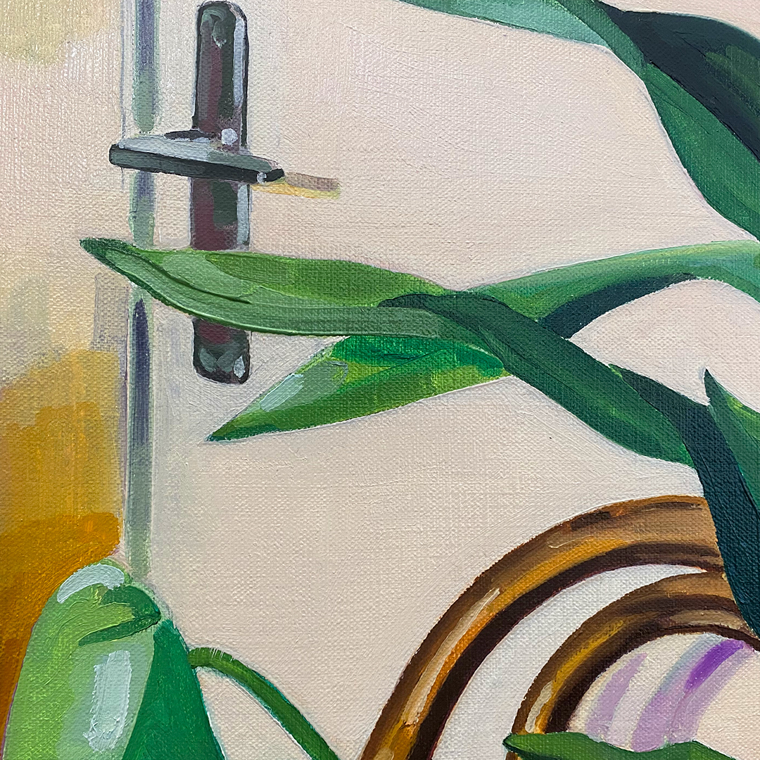 Peinture à l'huile Geoffroy Tobé - Porte 2 - 45x55cm-détail 2