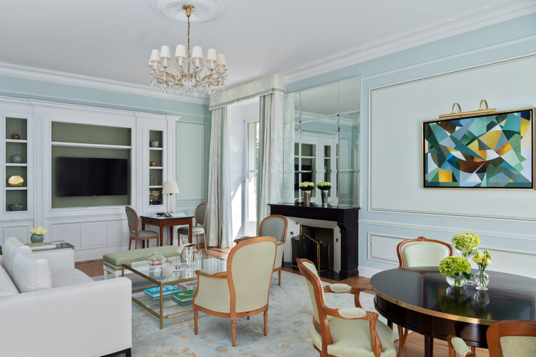 Peinture de Georges Troubat dans une des chambres de l'hôtel Beau RIvage 