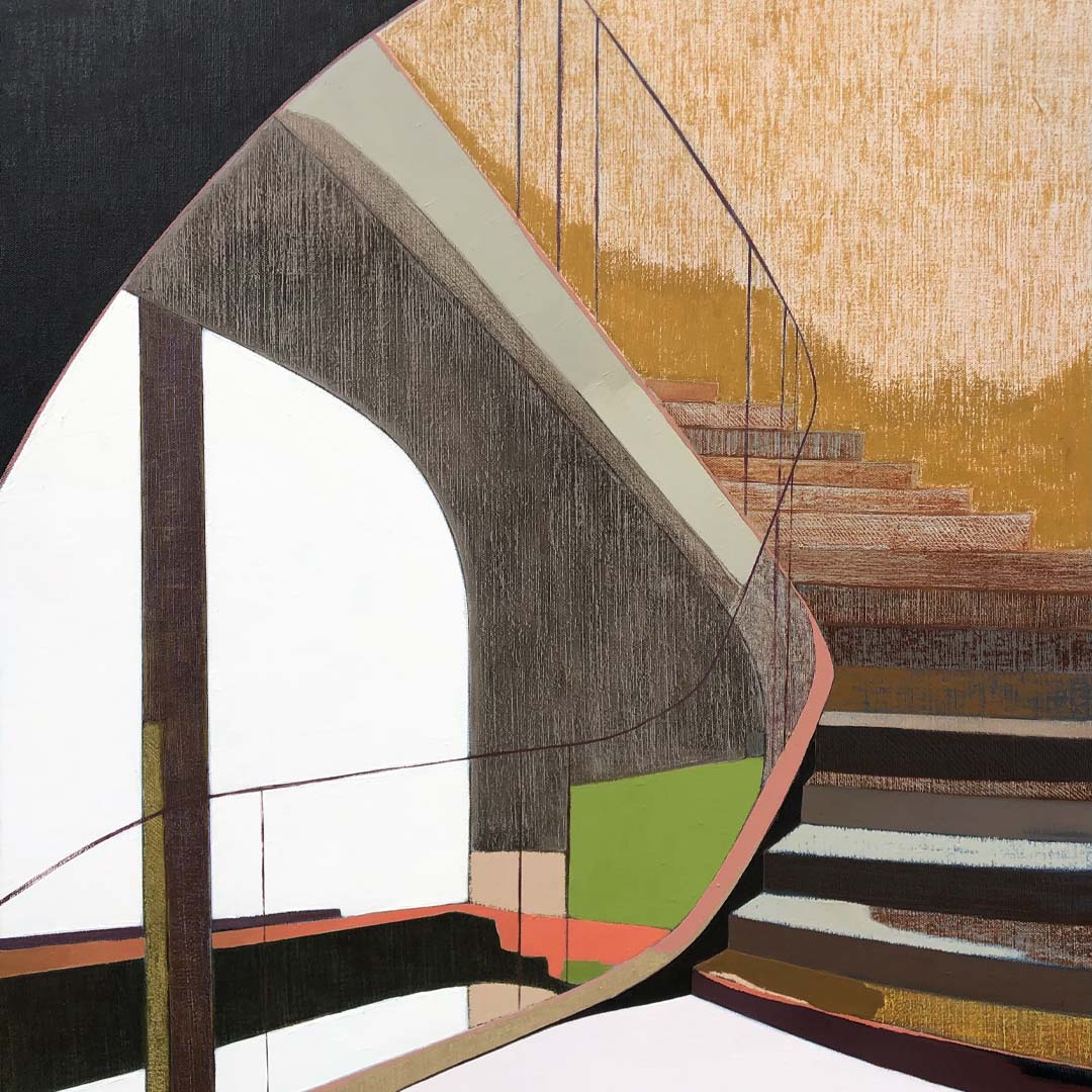 Marie-Astrid Grivet - Escalier au vert